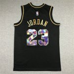 NBA 23 Jordan Bulls Diamond Edition noir or Maillot